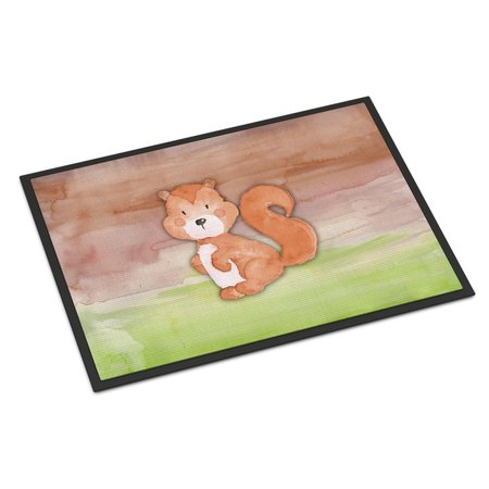 CAROLINES TREASURES 24 x 36 in. Squirrel Watercolor Indoor or Outdoor Mat BB7439JMAT